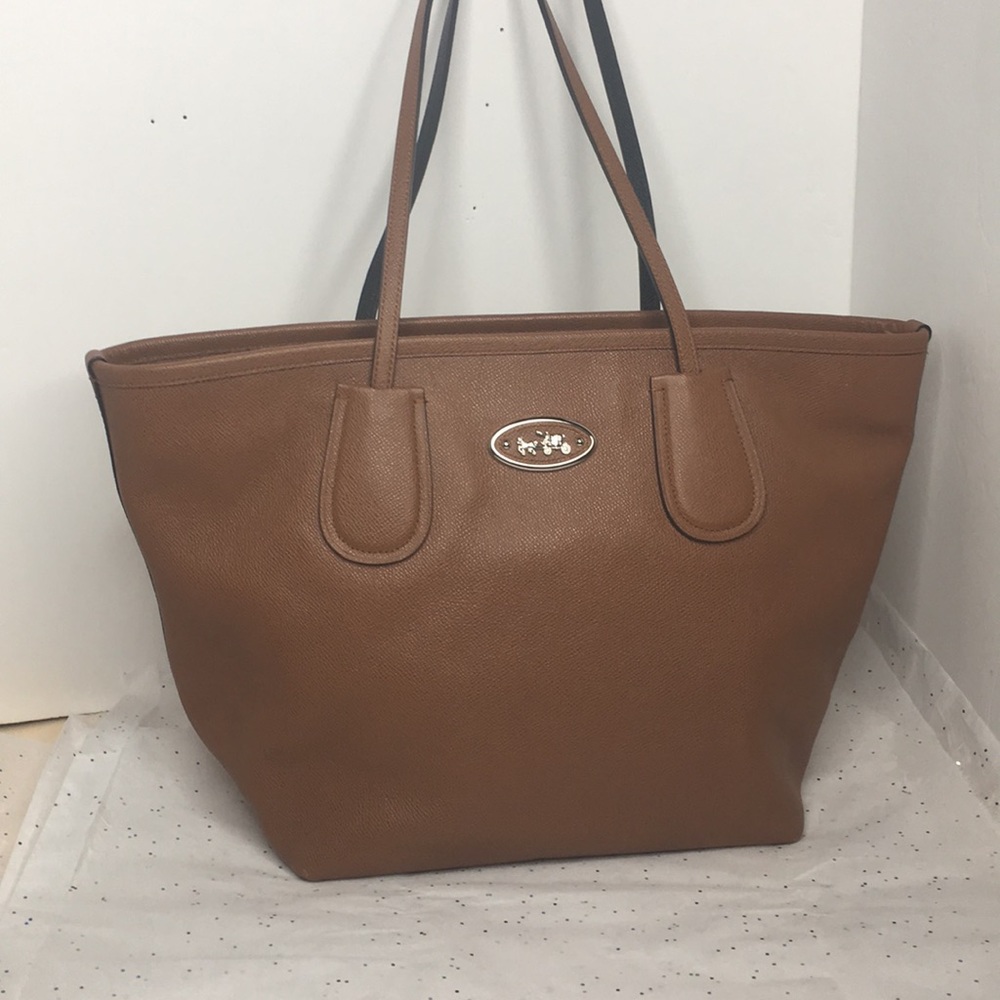 Coach Current Embossed Leather Large Taxi Tote